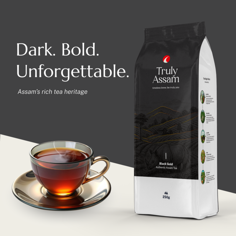 Dark. Bold. Unforgettable.truly assam authentic tea